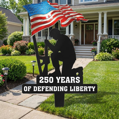 🔥LAST DAY 50% OFF-🪖250 Years of Defending Liberty Metal Garden Stake