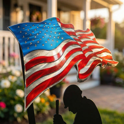 🔥LAST DAY 50% OFF-🪖250 Years of Defending Liberty Metal Garden Stake
