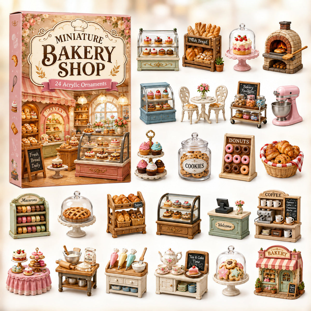 Miniature Bakery Shop Advent Calendar 2026 - 24-Day Festive Countdown