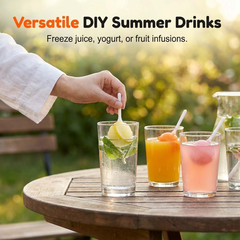 🍭Last Day 50%OFF🍭DIY Silicone Lollipop Popsicle Mold – Fun Spherical Ice Pop Maker for Homemade Frozen Treats