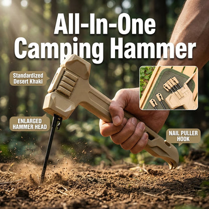 🔥HOT SALE 49% OFF🔨🏕️Multifunctional Camping Hammer & Tent Stake Puller✨