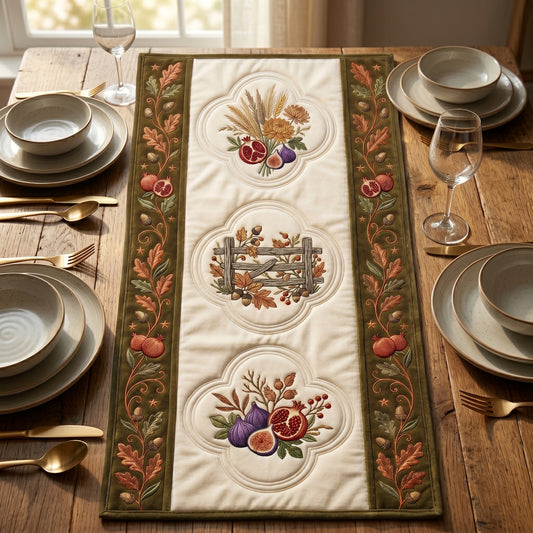 💖 Autumn Fig & Pomegranate Harvest Special Offer - Elegant Fall Premium Table Runner for Everyday Dining Decor