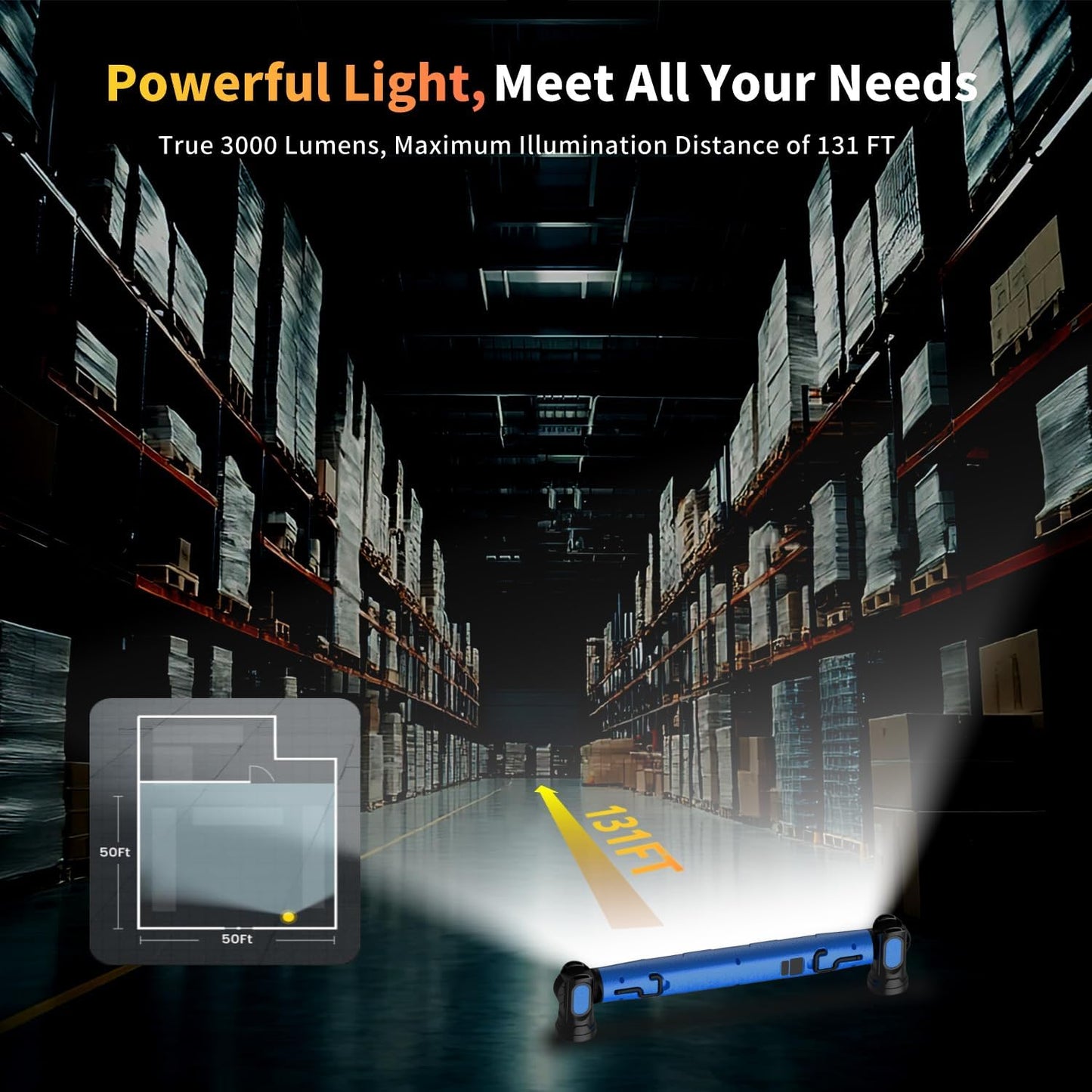 💡Great value lighting gifts 🔥 Hot Sale 70% OFF🔥! Multi-Function LED Handheld Work Light Ip54 Waterproof, Foldable Stand.🛠️🚰