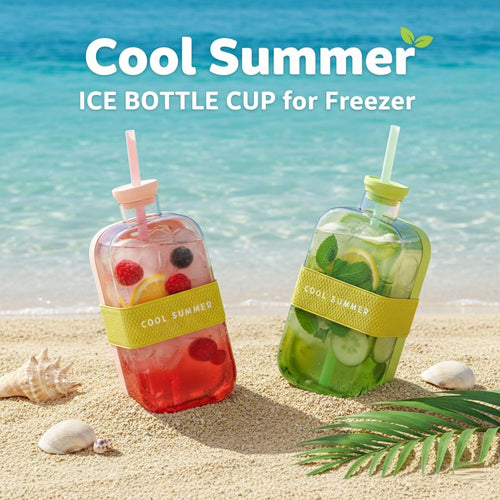 2-in-1 Portable Ice Cube Maker Water Bottle