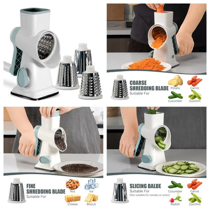 Premium Hand Crank Multi-Blade Plastic Modern Kitchen Gadget | Adaptable to Various Ice Cube Specifications for Shaving Needs