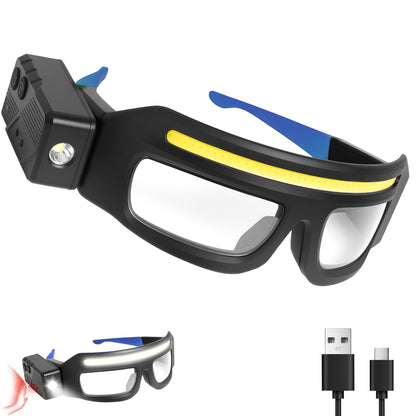 💡Last Day 59% Off - 👓LED Glasses Rechargeable Headlight with Motion Sensor and Touch Control