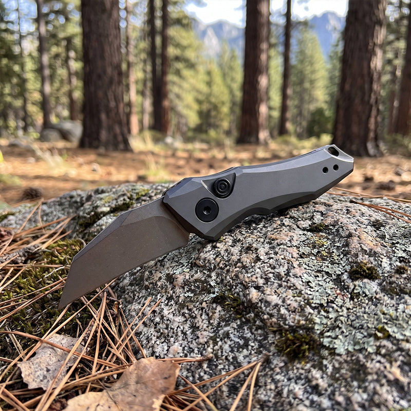 Mini Pocket Knife: 7350 Folding Knife with T6 Aluminum Handle - EDC, Camping, Fishing Tool