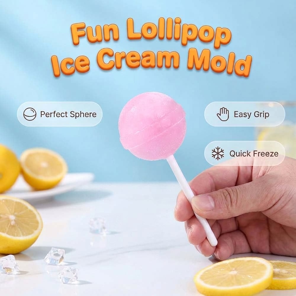 🍭Last Day 50%OFF🍭DIY Silicone Lollipop Popsicle Mold – Fun Spherical Ice Pop Maker for Homemade Frozen Treats