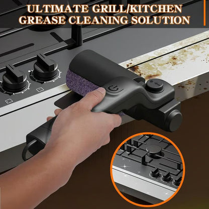 🔥Last Day Promotion-70% OFF 💥Electric BBQ Grill Brush Cordless and Rechargeable Stainless Steel Bristles,Two Cleaning Brushes,Adjustable Angle