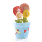 Blue Stand With 4 Flower Spoons