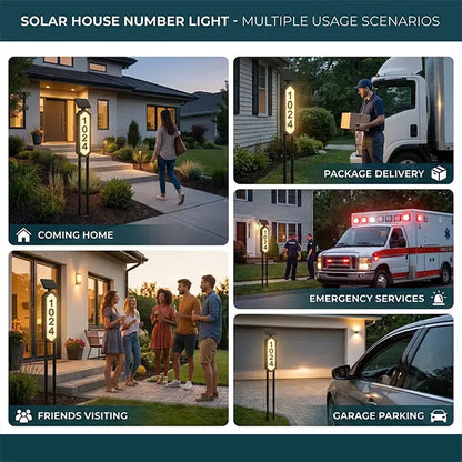 Solar Home Address Sign