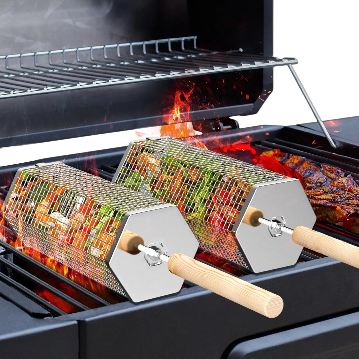 Rolling Grill Baskets
