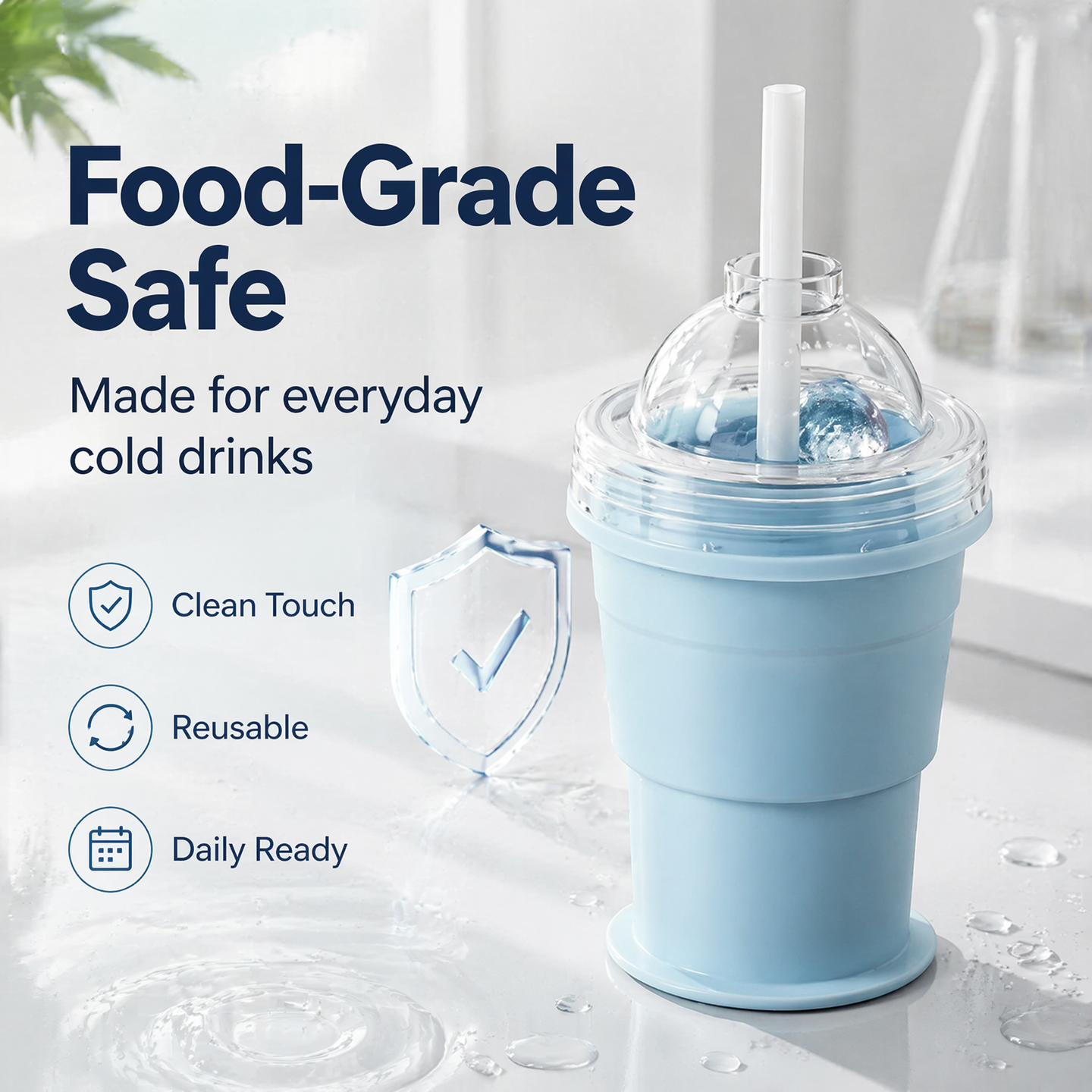 🧊✨ 3-in-1 Foldable Ice Ball Cup