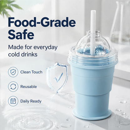 🧊✨ 3-in-1 Foldable Ice Ball Cup