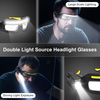 💡Last Day 59% Off - 👓LED Glasses Rechargeable Headlight with Motion Sensor and Touch Control