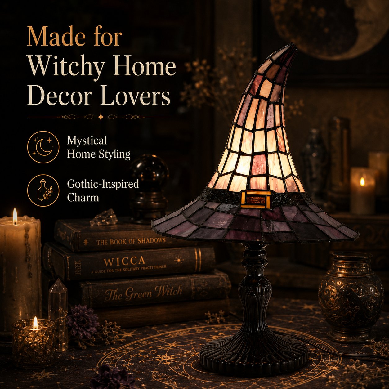 🧙‍♀️ Witch Hat Table Lamp – Magical Halloween Ambient Light