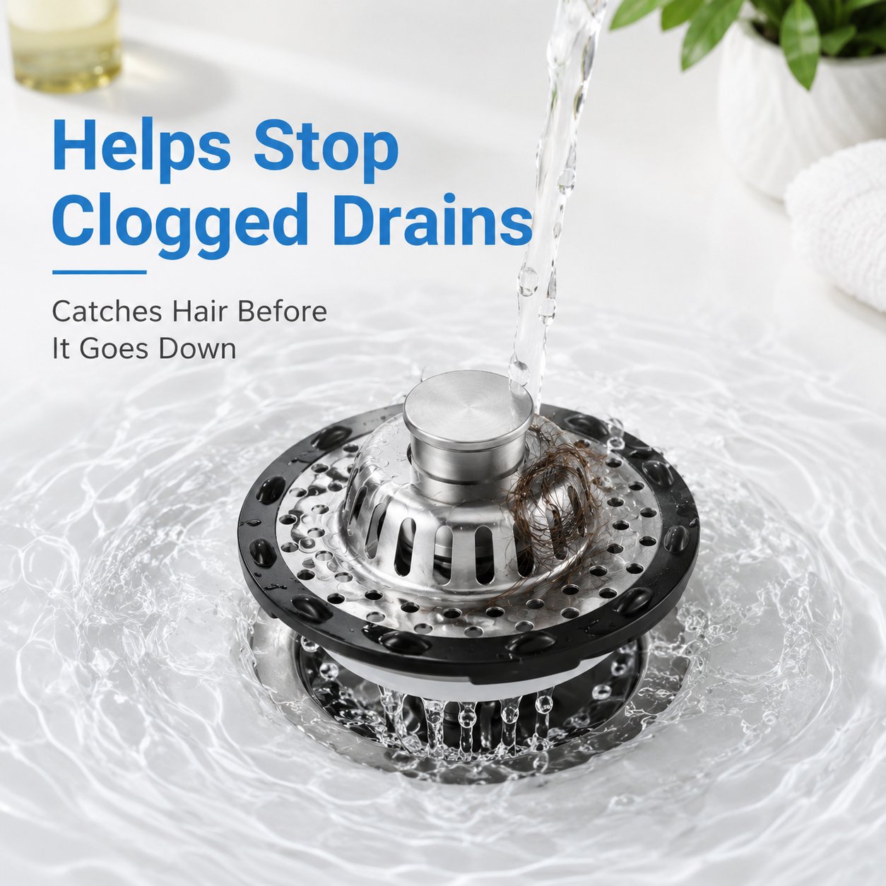 🛁Anti-Clog Drain Protector for Hair & Small Items