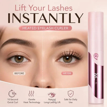 Heated Eyelash Curler – 4 Heat Settings, Digital Display & Long-Lasting Curl