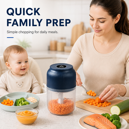 🥗⚡ Mini Electric Food Chopper – Fast 4-Blade Kitchen Grinder
