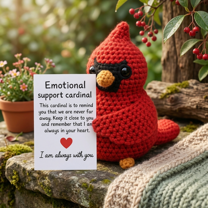 Emotional Support Cardinal – Handmade Comfort Companion