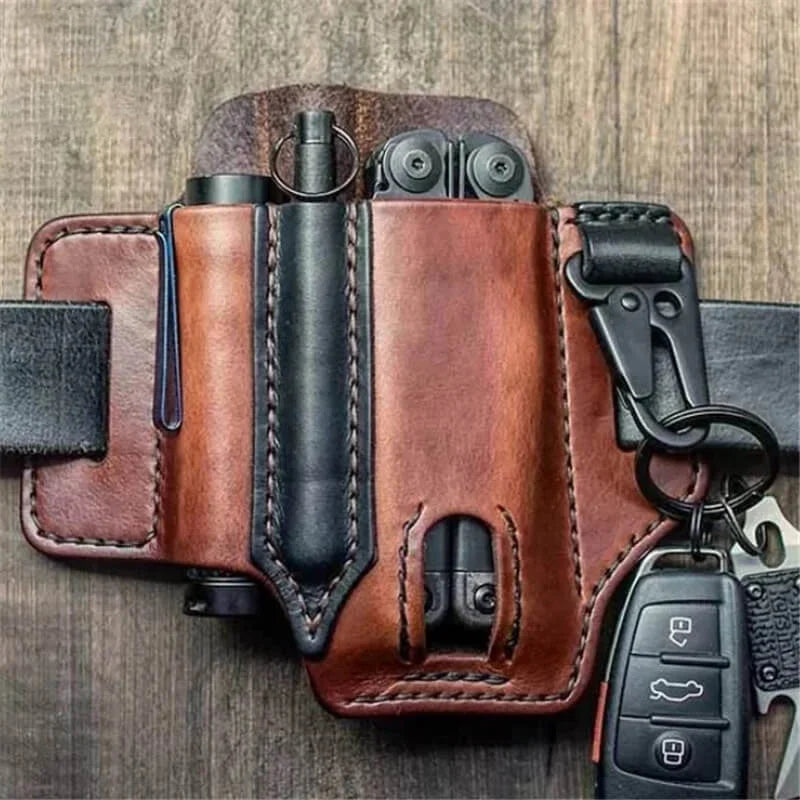 🎁 Father’s Day 50% OFF🔥EDC Pocket Tactical Leather Sheath for Knifes Pen Flashlight Keys
