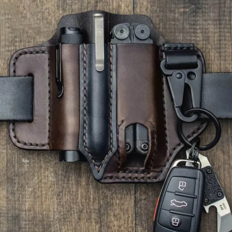 🎁 Father’s Day 50% OFF🔥EDC Pocket Tactical Leather Sheath for Knifes Pen Flashlight Keys