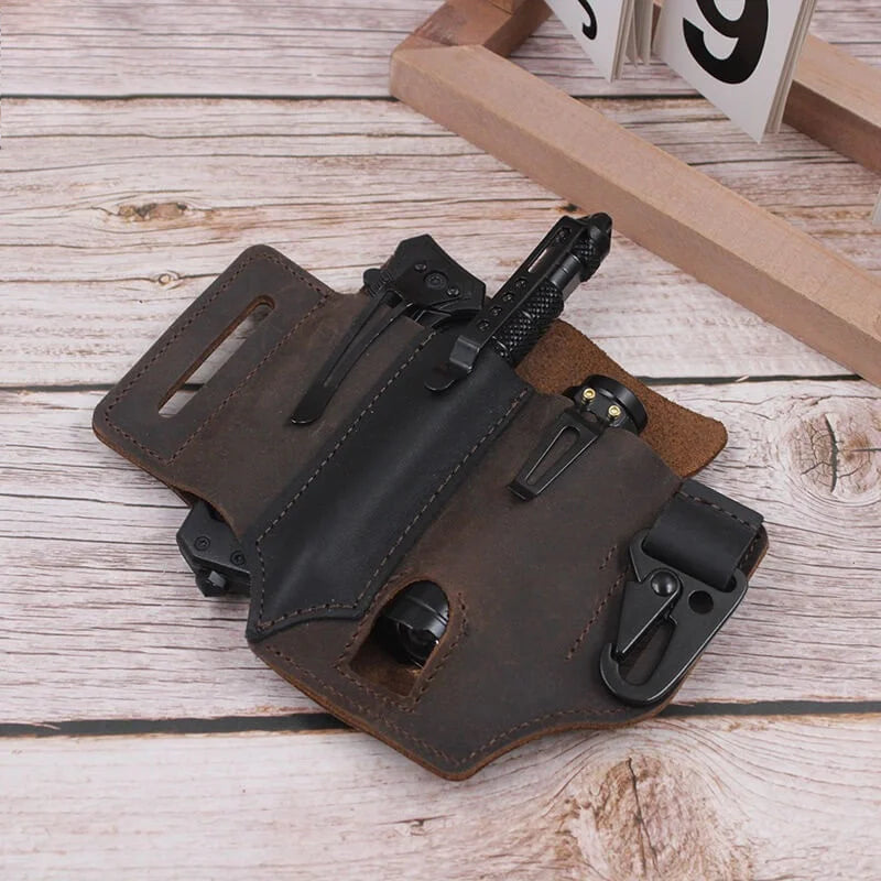 🎁 Father’s Day 50% OFF🔥EDC Pocket Tactical Leather Sheath for Knifes Pen Flashlight Keys