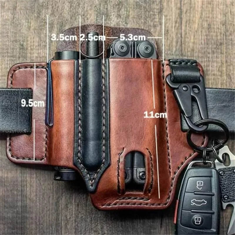 🎁 Father’s Day 50% OFF🔥EDC Pocket Tactical Leather Sheath for Knifes Pen Flashlight Keys