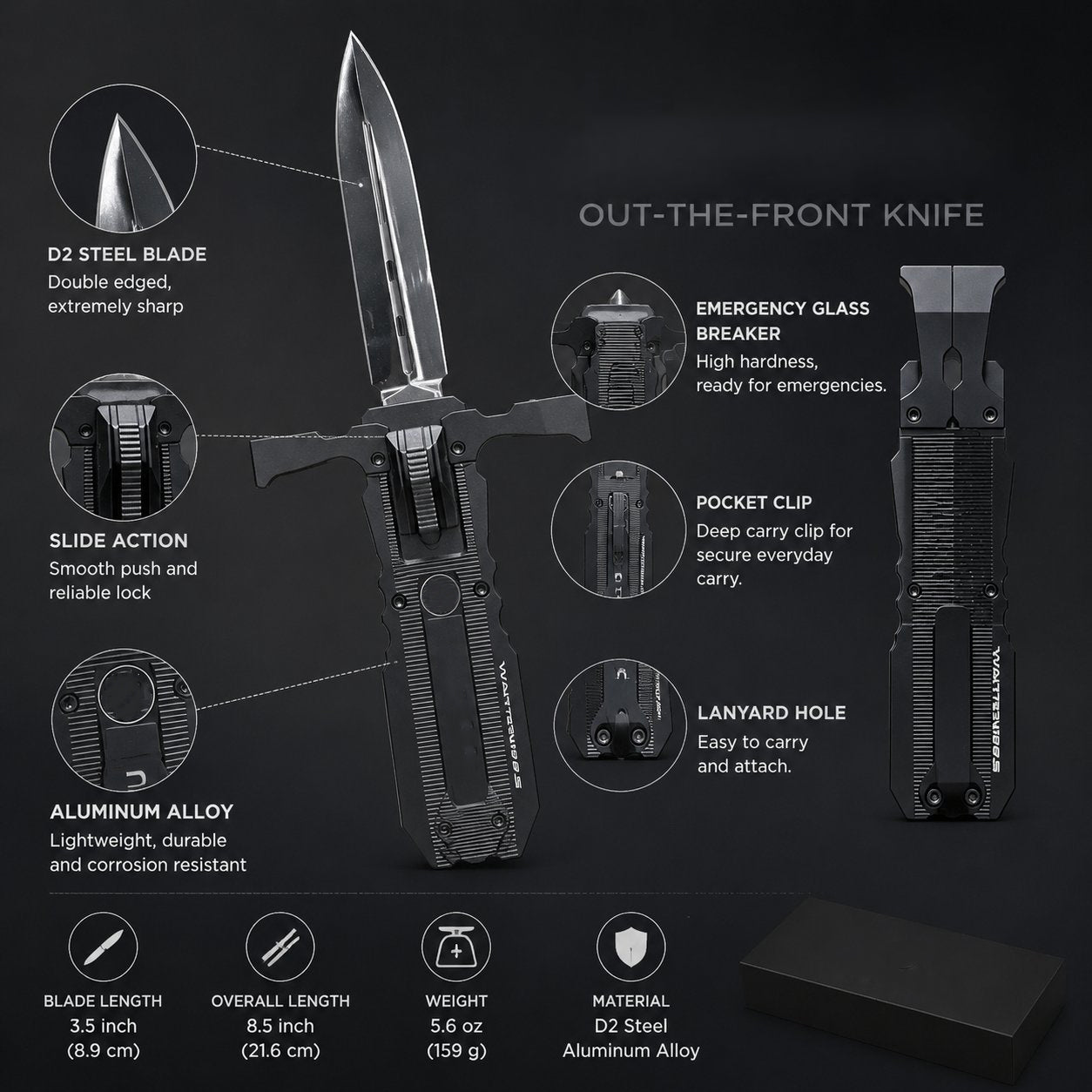 🔥LAST DAY 50% OFF🔪New Draven Matt Diskin OTF AUTO Knife