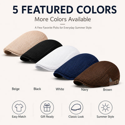 Lightweight Breathable Mesh Flat Cap | Style & Cool Comfort For Summer