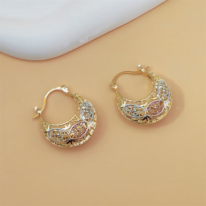 🔥LAST DAY 50% OFF🌸 Vintage Gold Flower Hoop Earrings