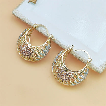 🔥LAST DAY 50% OFF🌸 Vintage Gold Flower Hoop Earrings