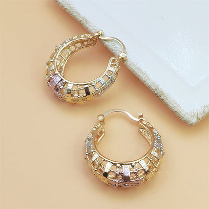 🔥LAST DAY 50% OFF🌸 Vintage Gold Flower Hoop Earrings
