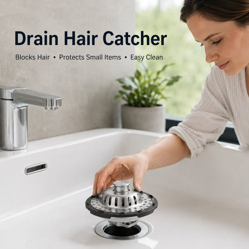 🛁Anti-Clog Drain Protector for Hair & Small Items
