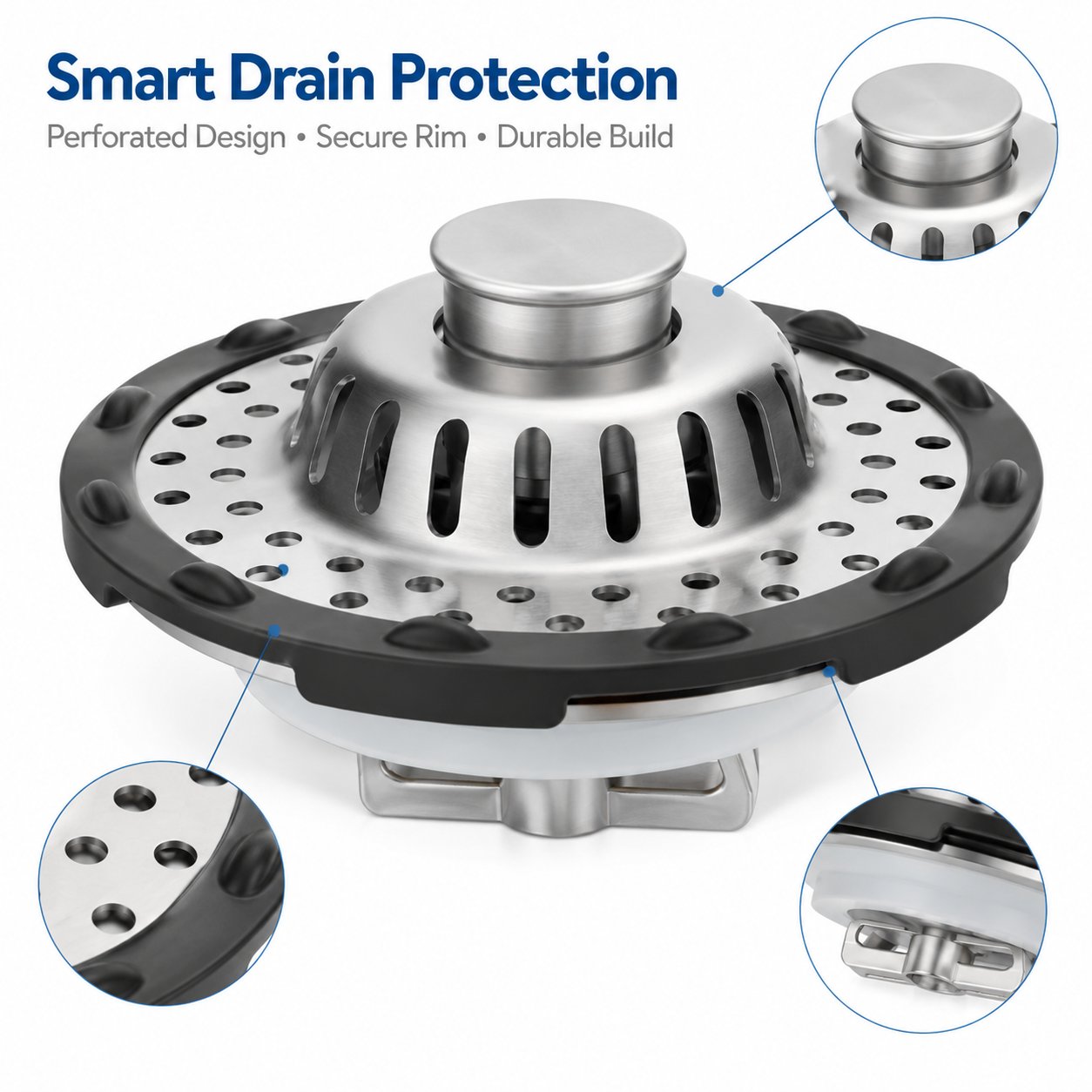 🛁Anti-Clog Drain Protector for Hair & Small Items