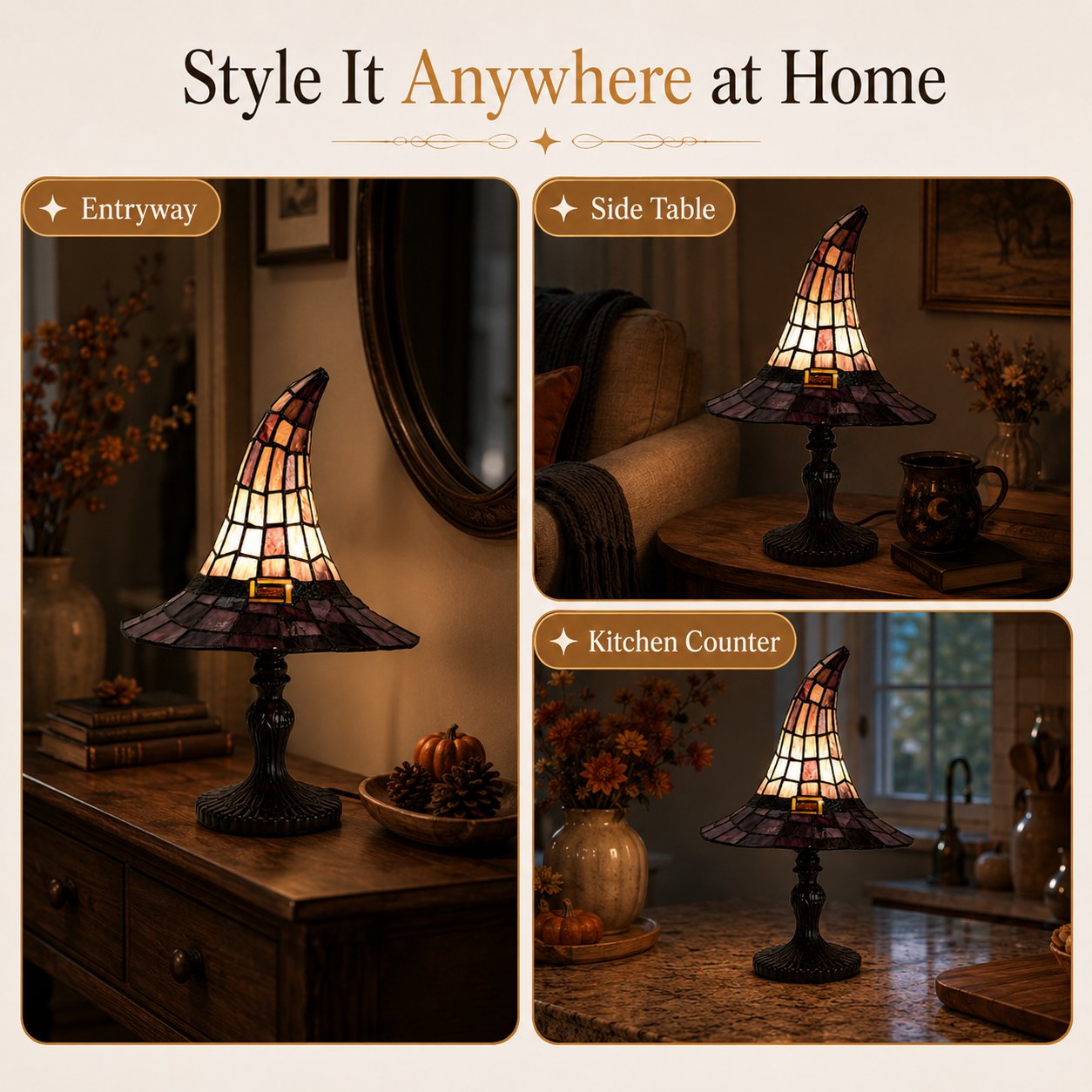 🧙‍♀️ Witch Hat Table Lamp – Magical Halloween Ambient Light