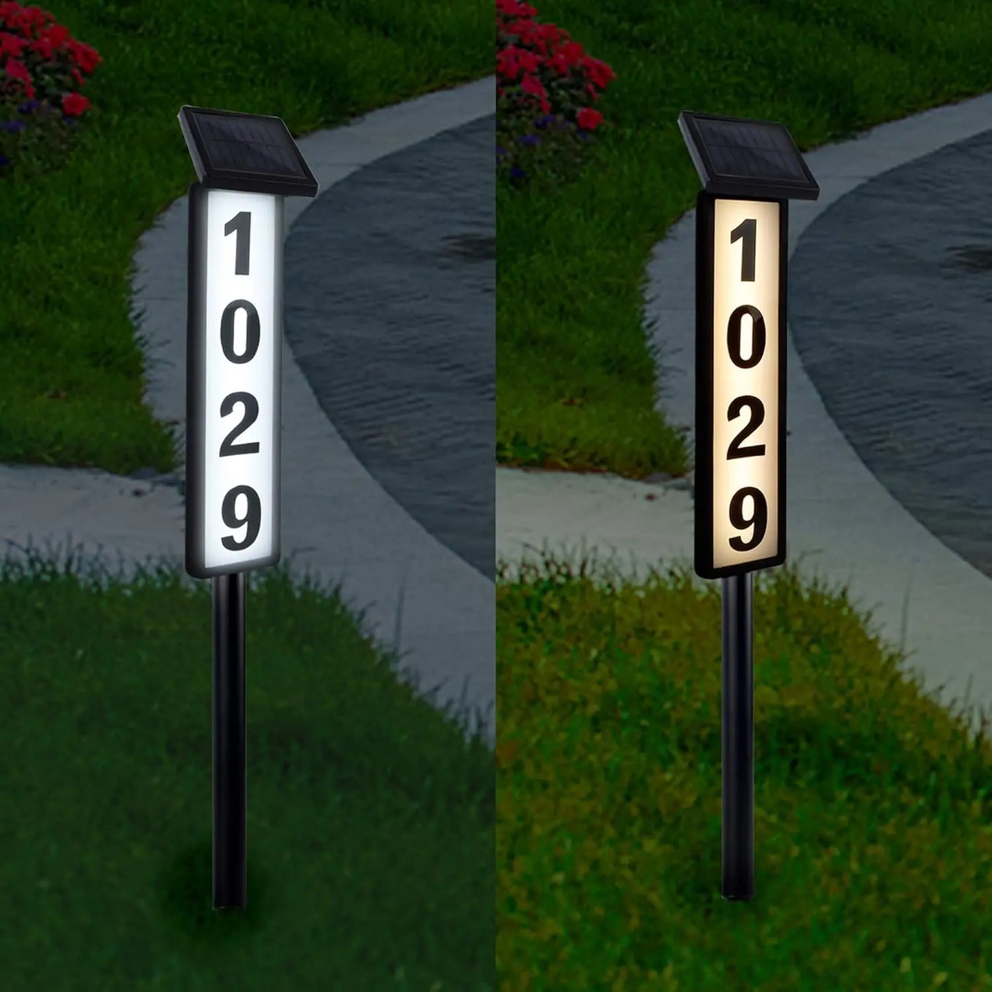 Solar Home Address Sign