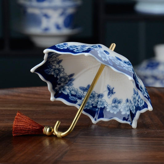 5thousand years Blue and White Porcelain Umbrella Tea Infuser Set