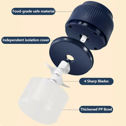 🥗⚡ Mini Electric Food Chopper – Fast 4-Blade Kitchen Grinder