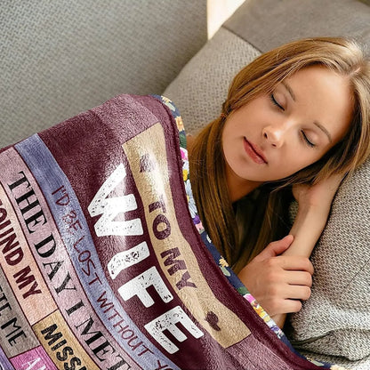 To My Wife - Cozy Love Letter Blanket