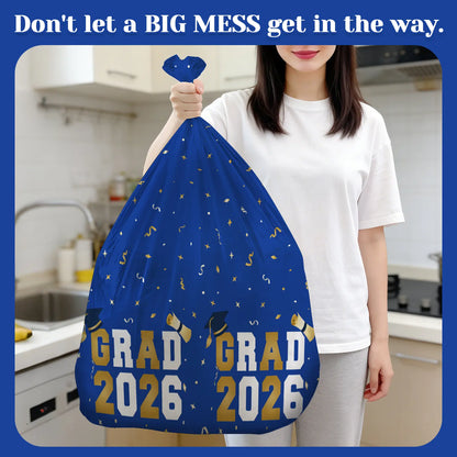 Graduation Tablecloths (4-Pack) - 54x108" Class of 2026 Commencement Party Disposable Plastic Table Covers for 8-Ft Tables