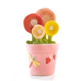 Pink Stand With 4 Flower Spoons