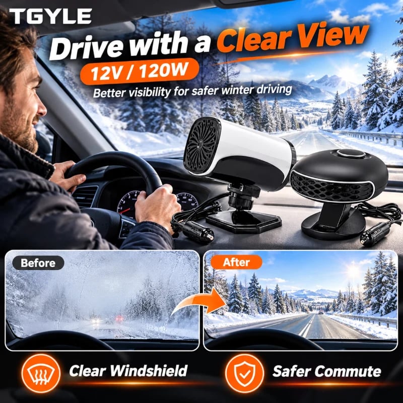 🥶🚗 Foggy Windshield? Meet Your Winter Car Essential! 🔥