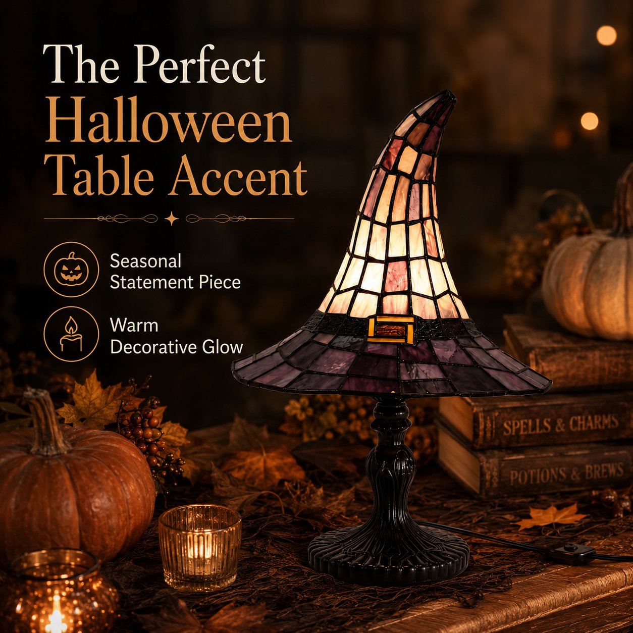 🧙‍♀️ Witch Hat Table Lamp – Magical Halloween Ambient Light