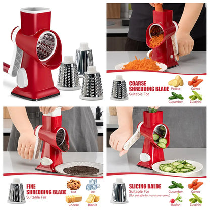 Premium Hand Crank Multi-Blade Plastic Modern Kitchen Gadget | Adaptable to Various Ice Cube Specifications for Shaving Needs