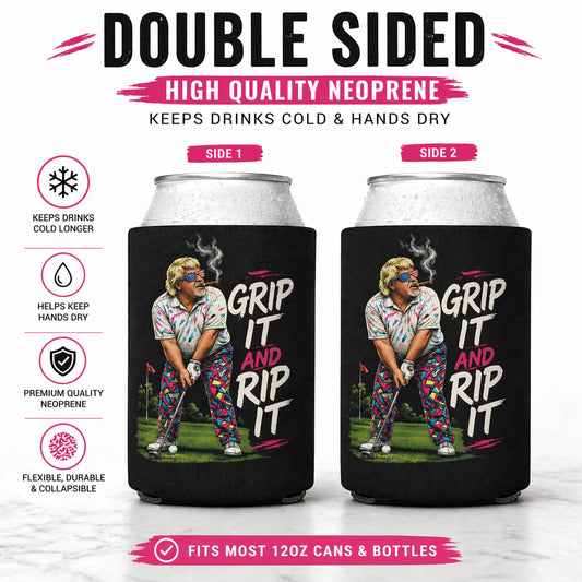 Grip It and Rip It | Funny Golf Can Cooler Sleeve