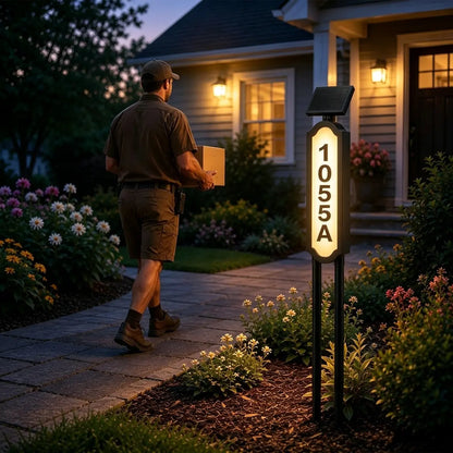 Solar Home Address Sign