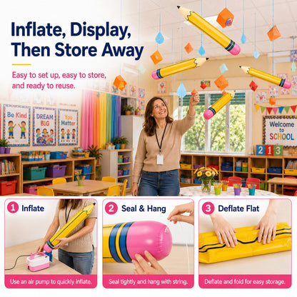 Giant Inflatable Pencil Classroom Decor For Back To School