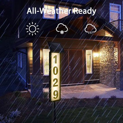 Solar Home Address Sign
