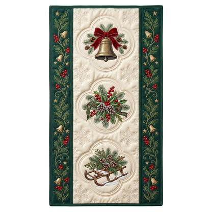 💖 Christmas Bell & Pine Sleigh Special Offer - Elegant Holiday Premium Table Runner for Everyday Dining Decor